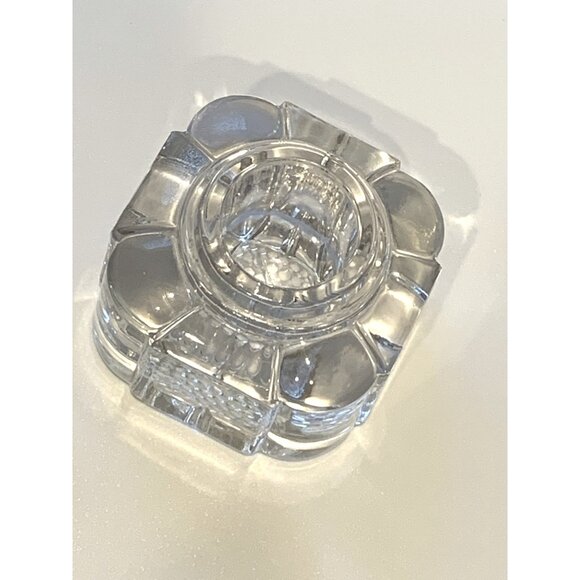 Antique British Art Deco Crystal Inkwell Set Of 2 - Picture 11 of 13